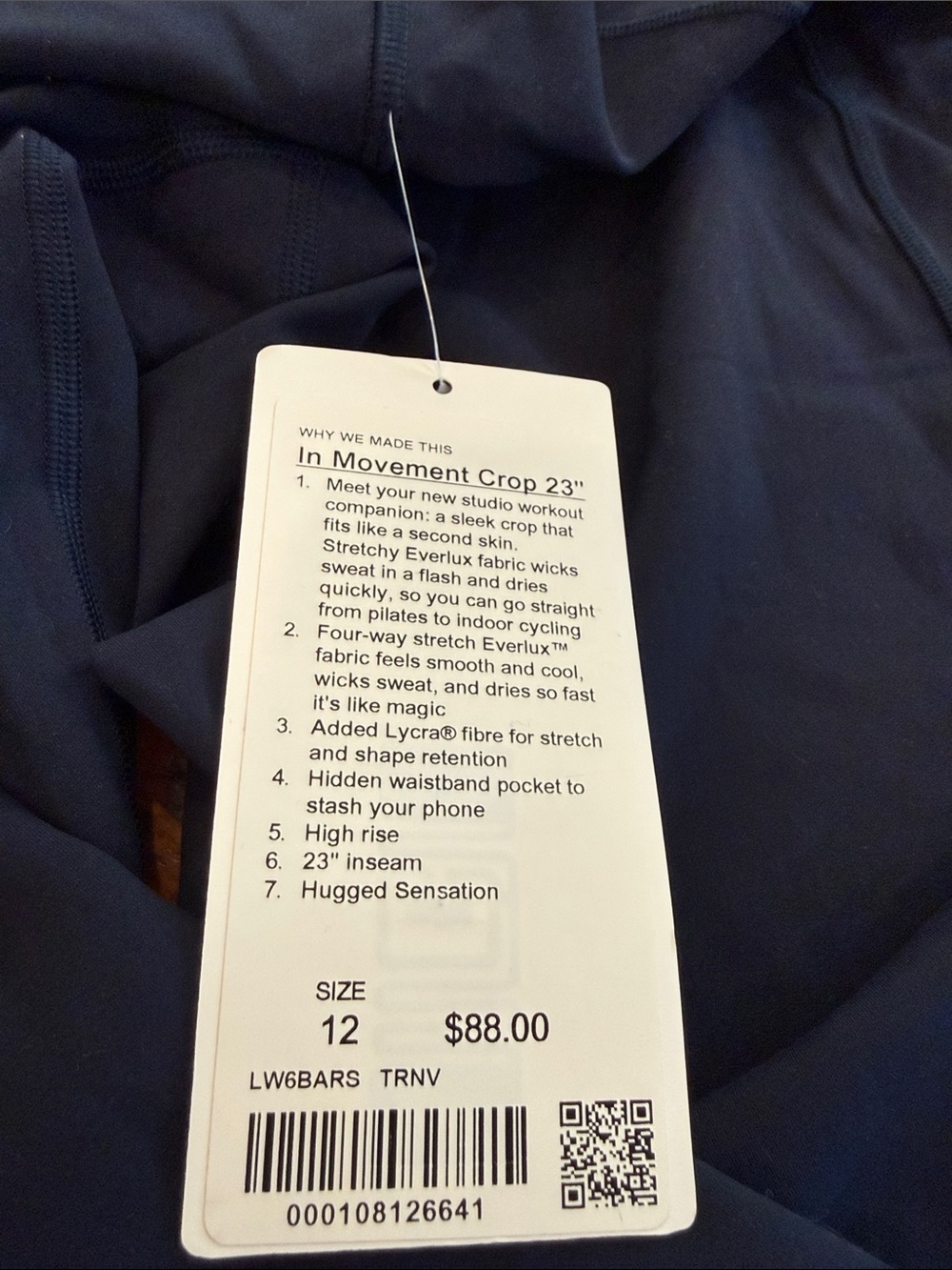 Lululemon In Movement Women’s crop legging - Picture 2 of 2